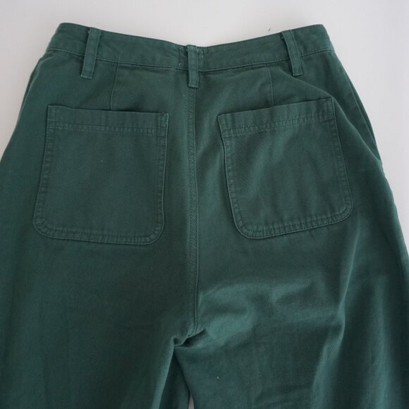 Aritzia Sunday Best Green High Rise Straight Leg 100% Cotton Chino Style Pants 4 - Picture 13 of 13